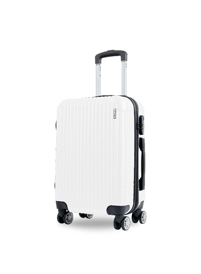 Reflection ABS Cabin Luggage Airline Approved, Lightweight 20 Inch Luggage- 360° Silent Wheels, ABS Hard Suitcase Trolley, Spinner Wheels, Travel Luggage  (20-Inch , White) - Image 1