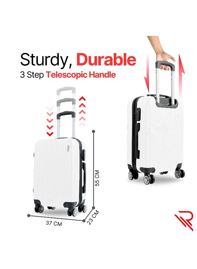 Reflection ABS Cabin Luggage Airline Approved, Lightweight 20 Inch Luggage- 360° Silent Wheels, ABS Hard Suitcase Trolley, Spinner Wheels, Travel Luggage  (20-Inch , White) - Image 5