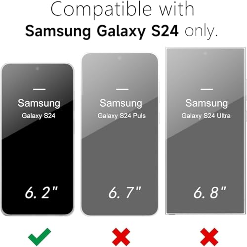 MAGICHUB Clear Case for Samsung Galaxy S24 5G Compatible with Magnetic Charging- Premium Transparent Protective Cover with Enhanced Durability - Sleek and Slim Design (Black) - Image 2