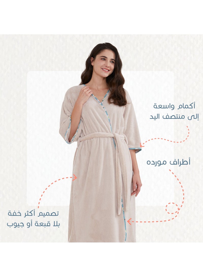 ريف روب استحمام انيق بيج من ريفي - Image 3