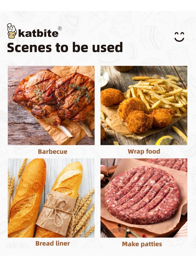 Katbite 300Pcs 6x6 Inches Patty Paper, Burger Patty Paper, Unbleached Parchment Sheets, Heavy Duty & Non-Stick, Squares for Seperating Patty, Cookies, Storing Foods Wrapping Candies - Image 3
