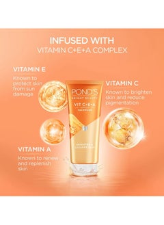 Pond's Bright Beauty VIT C+E+A Infused Facewash | Brighter & Clearer Skin | 100g  - Image 3