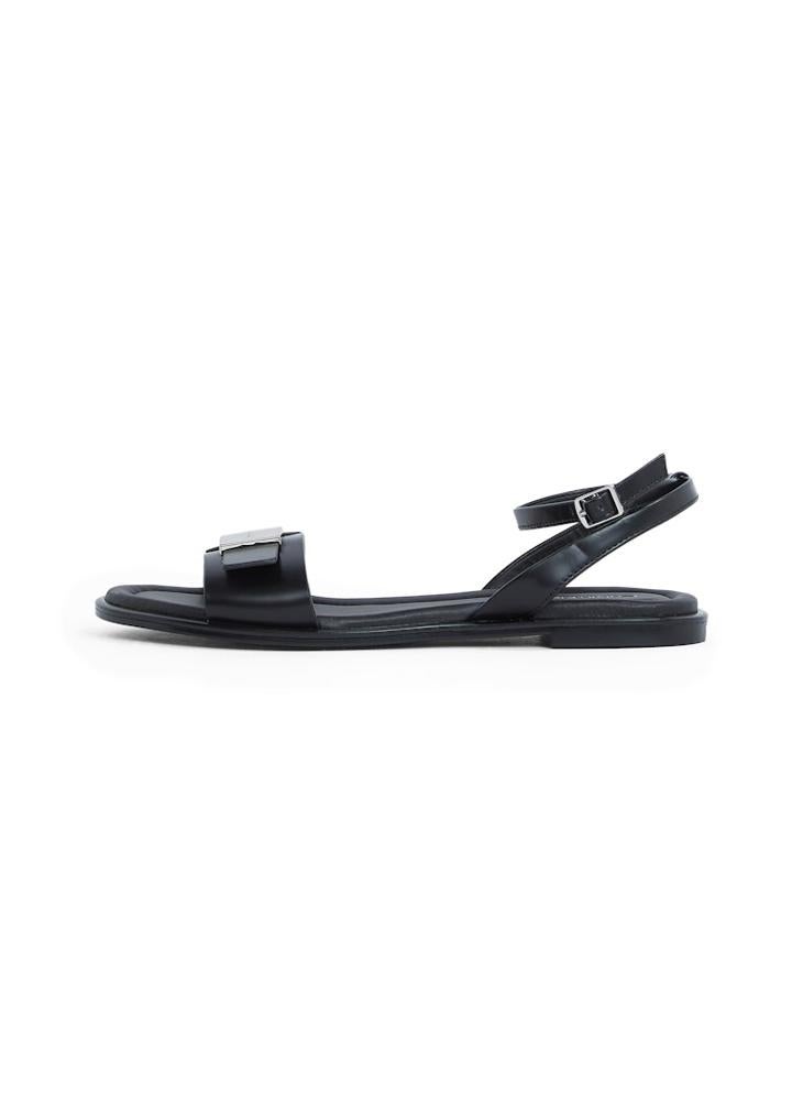 CALVIN KLEIN LEATHER SANDALS WITH LOGO HARDWARE  - Image 2