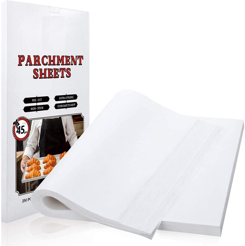 Inditradition 16x24 Inch Large Size Precut Parchment Paper Sheets for Baking, Cooking, Grilling, Frying and Steaming - Pack of 100 Sheets (White) - Image 2