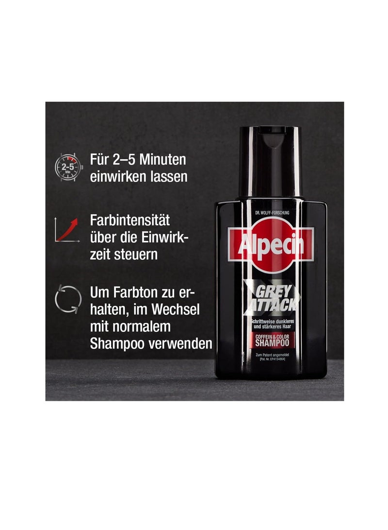 Alpecin Alpecin Grey Attack Caffeine & Colour Shampoo for Men 2x 200ml - Image 4