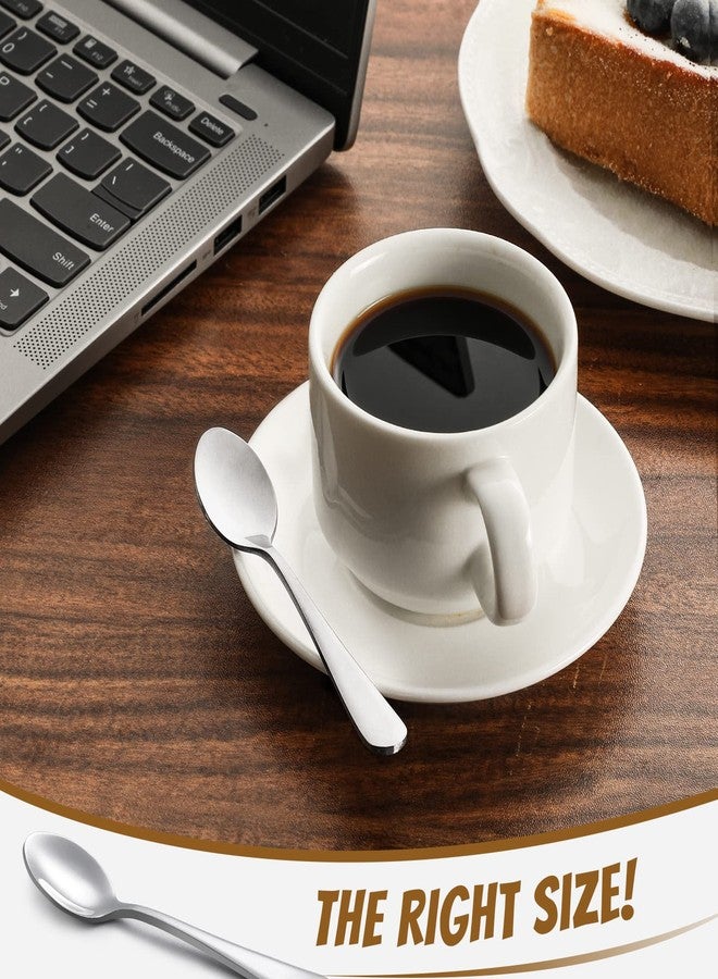Hiware 6-Piece Demitasse Espresso Spoons, 4 Inches Stainless Steel Mini Coffee Spoons - Image 4