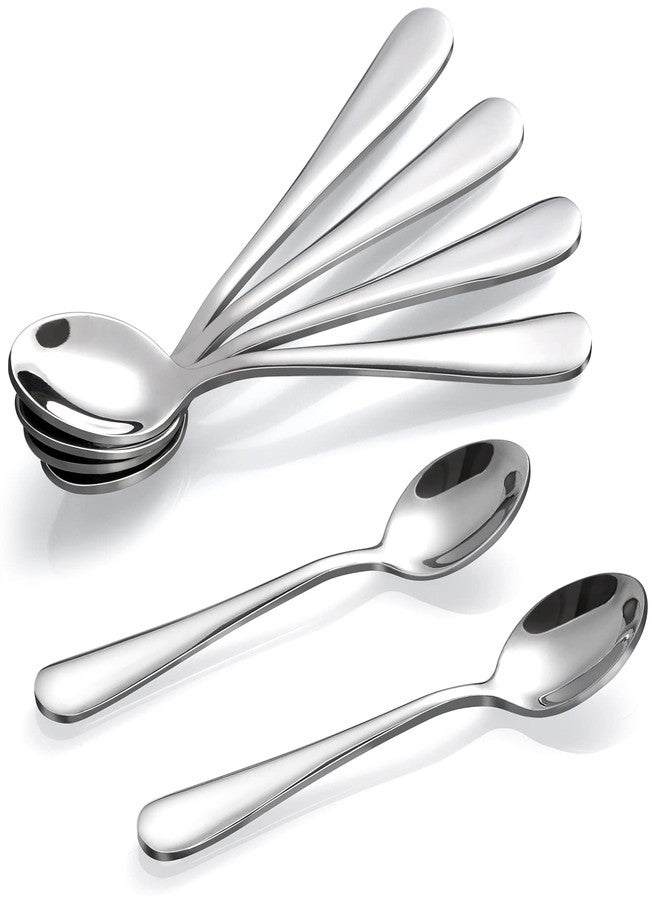 Hiware 6-Piece Demitasse Espresso Spoons, 4 Inches Stainless Steel Mini Coffee Spoons - Image 1