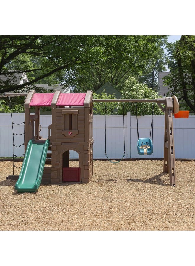 Step2 Infant to Toddler Swing, Baby Outdoor Swing, Backyard Bucket Style Swing Seat, Secure Harness, Outside Weather-Resistant Rope, Attach to Playset, For Toddlers 9 Months -3 Years Old  - Image 5