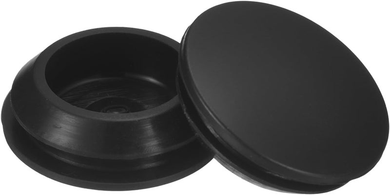 QUARKZMAN Pack of 8 Silicone Plugs, Round Rubber Plugs to Snap into 20-22 mm Holes, Waterproof Hole Plugs for Metal Pipes, Furniture End Caps, Black Inserts - Image 1