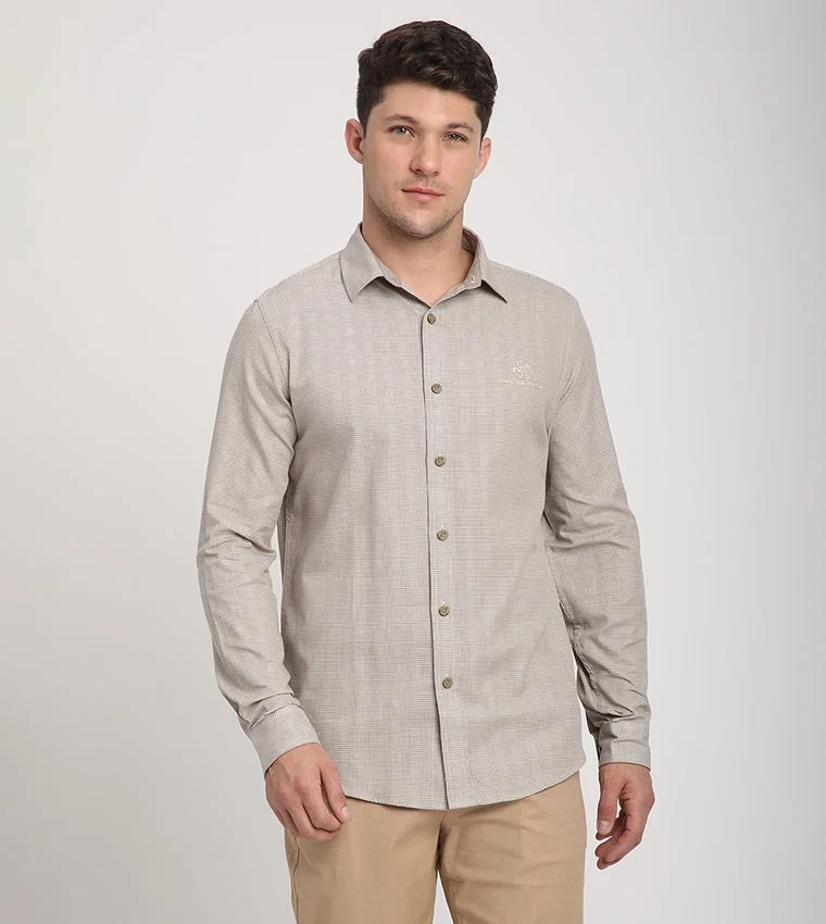 BEVERLY HILLS POLO CLUB Plaid Long Sleeves Shirt