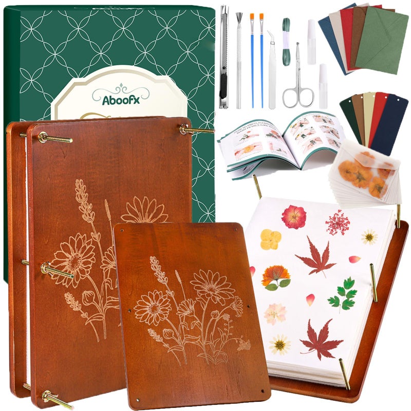 Aboofx Flower Press Kit Craft Kits 157 x 118 6 Layers Wooden Flower Pressing Kit for Crafts Pressed Flowers and Plant for DIY Art Preservation for Bookmark Frame Wedding Drying Kits - Image 2