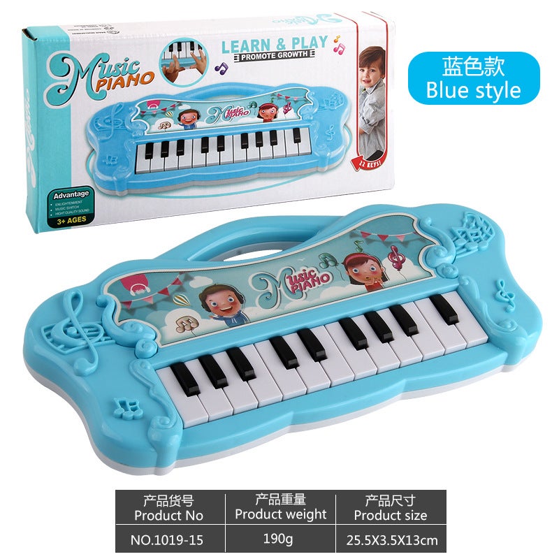 Direct Sales Cartoon Musical Electronic Keyboard with Lights - Early Education Interactive Toy for Children
