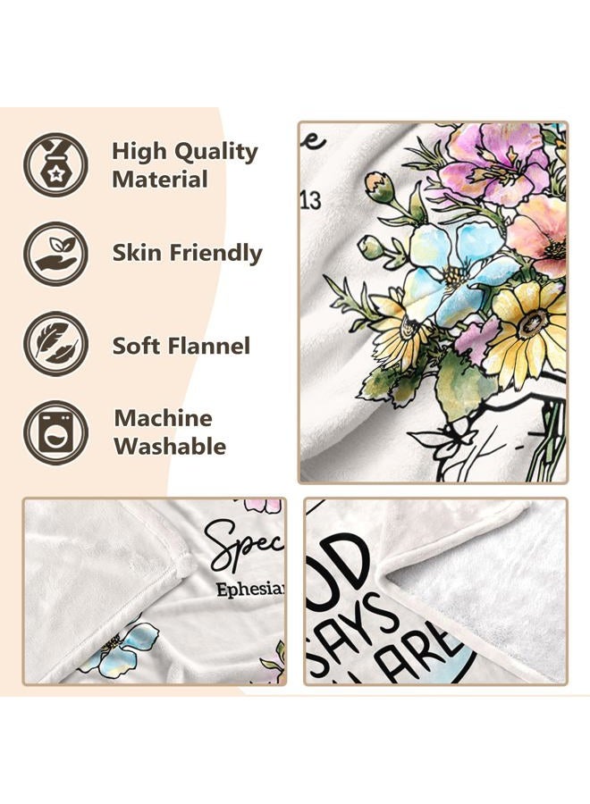 Damaigiift Christian Gifts for Women, Christian Blanket with Flowers, Inspiration Gifts for Women, Encouragement Religious Gifts, Faith Birthday Blanket for Women, Mothers Day Christmas Easter, Nourishing Soul - Image 5