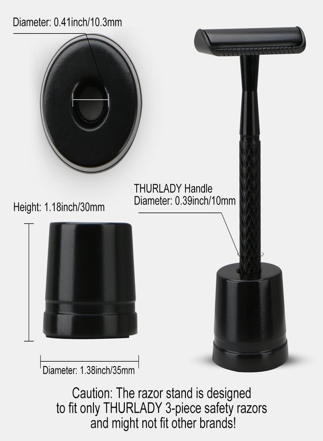 THURLADY Safety Razor Stand, Safety Razor Holder (Matte Black) - Image 2