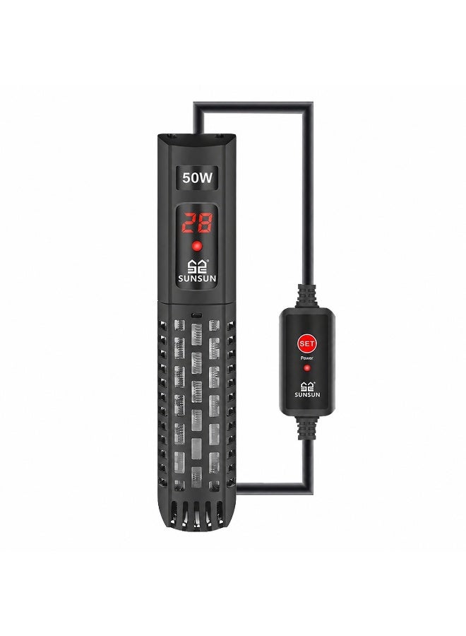 SUNSUN GR-50C Aquarium Heater 50W Digital Temperature Controller With FREE Short Glass Thermometer - Image 2