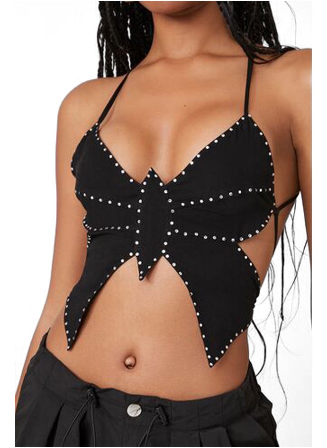 FOREVER 21 - Rhinestone Butterfly Halter Top - Image 1
