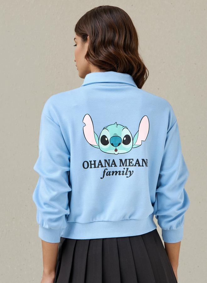 SP Characters Stitch Print Sweatshirt with Collar - Image 3