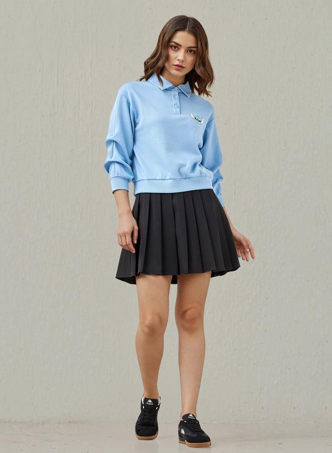 SP Characters Stitch Print Sweatshirt with Collar - Image 2