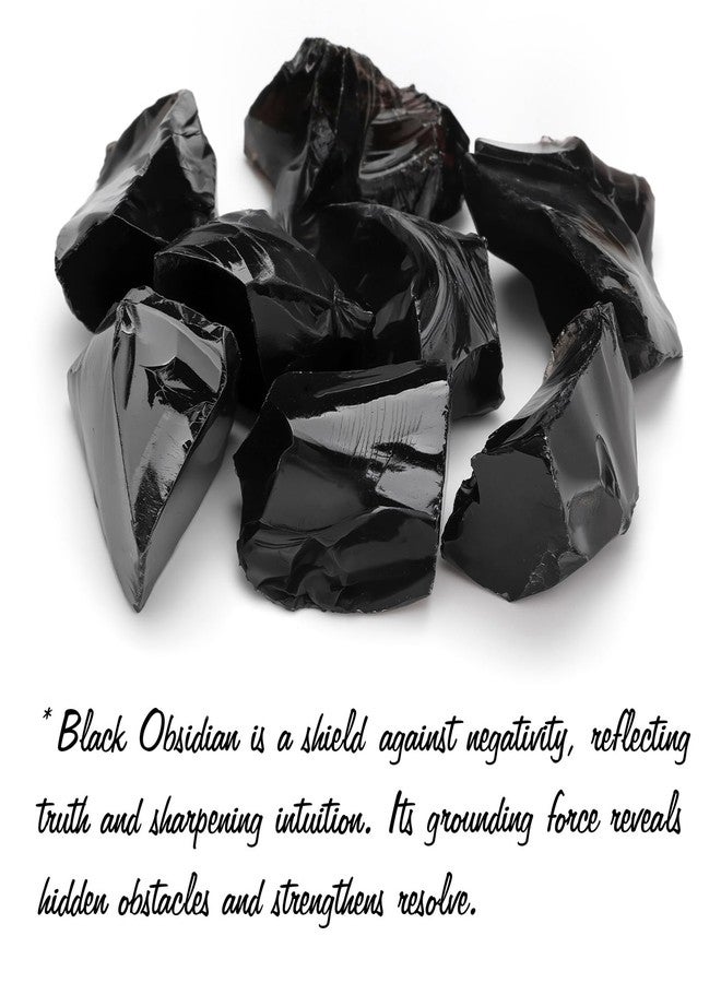GolbalJew Obsidian Natural Raw Crystals 2PCS Healing Crystal Stones 1.2-2.0” Reiki Healing Gemstones for Meditation Chakra Balance Home Decor - Image 2