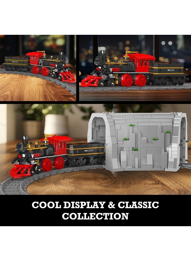 JMBricklayer JMBricklayer Train Building Set, RC City Train Building Toy with Train Tracks and Tunnel, 51111 Steam Locomotive Model Kit for Play Display or Collection, Gift for Kids Boys Girls Adults  - Image 5