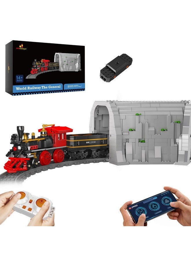 JMBricklayer JMBricklayer Train Building Set, RC City Train Building Toy with Train Tracks and Tunnel, 51111 Steam Locomotive Model Kit for Play Display or Collection, Gift for Kids Boys Girls Adults  - Image 1