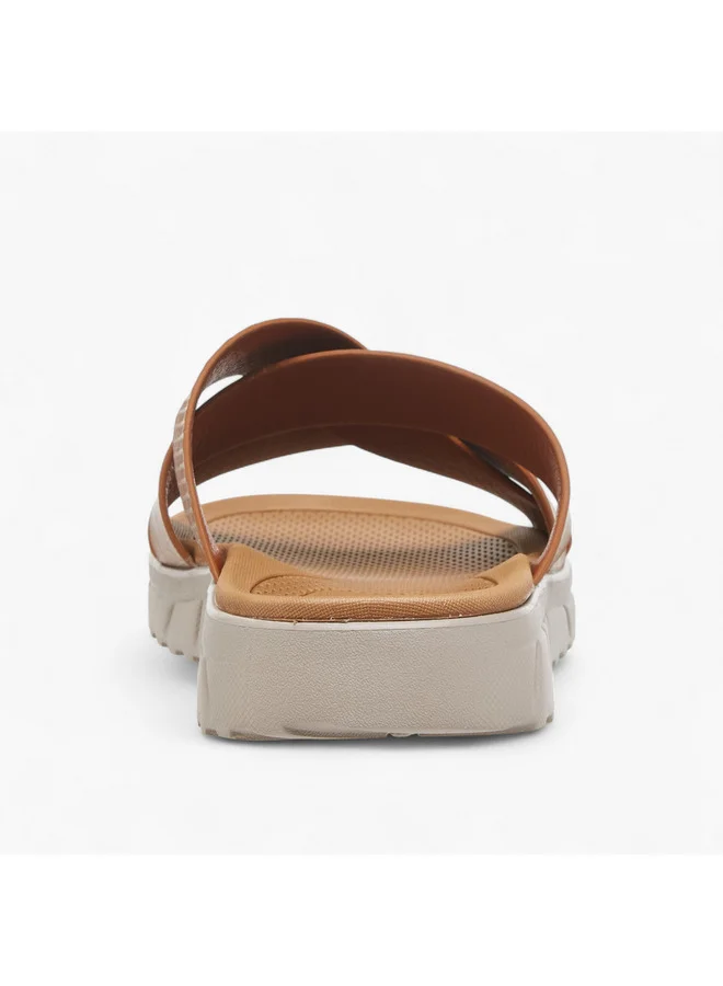 Le Confort Men Cross Strap Slip-On Sandals