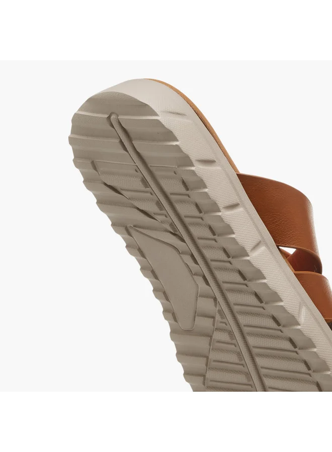 Le Confort Men Cross Strap Slip-On Sandals
