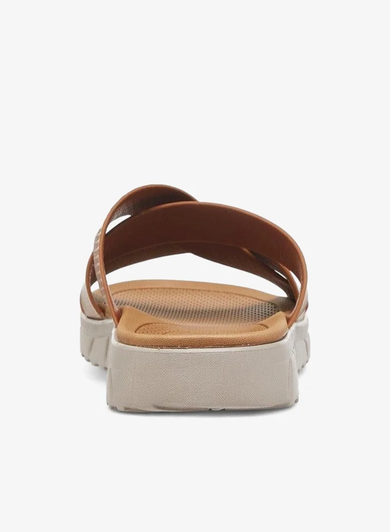 Le Confort TAN Men Cross Strap Slip-On Sandals for Men | Best Price UAE