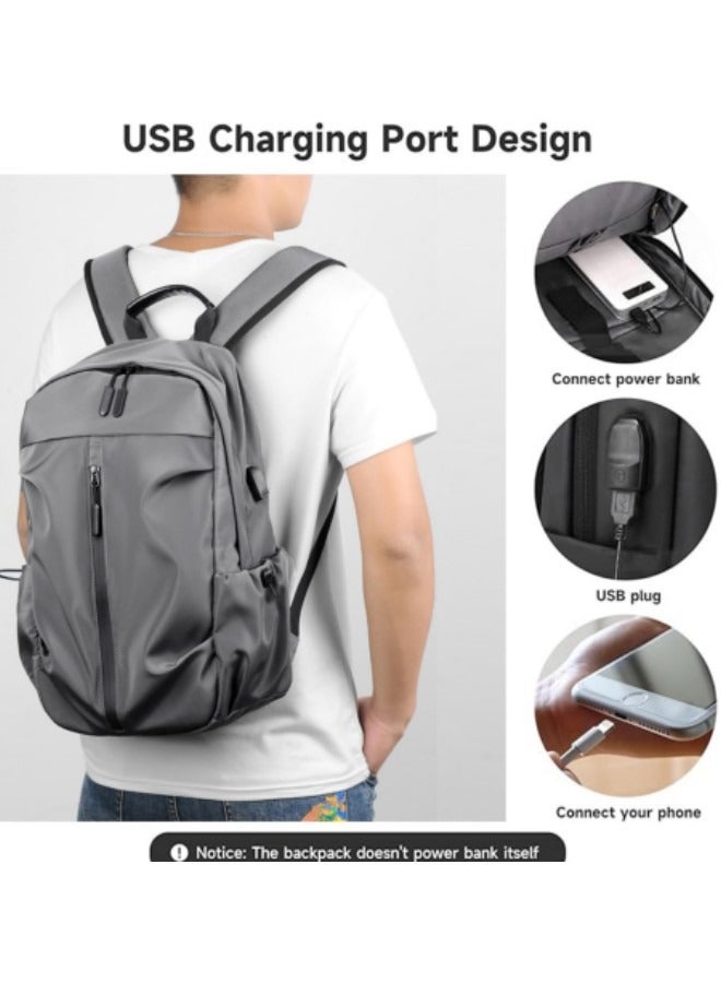 GGEROU Travel Laptop Backpack, Travel Backpacks, Casual Computer Bags with USB 15.6 Inch Computer, Black - Image 3