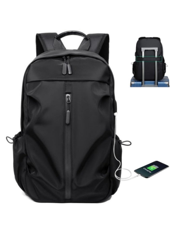 GGEROU Travel Laptop Backpack, Travel Backpacks, Casual Computer Bags with USB 15.6 Inch Computer, Black - Image 1