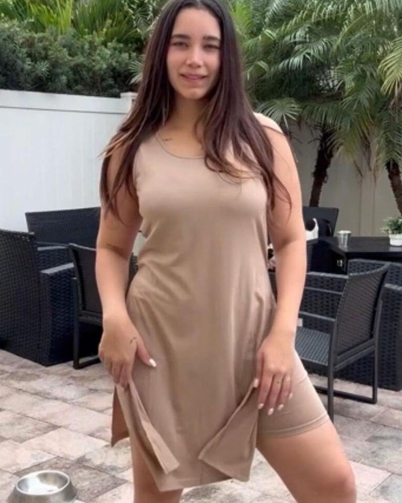 AXOSY اكسوسي طقم ملابس بدون اكمام للنساء من قطعتين مقاس كبير - Image 1