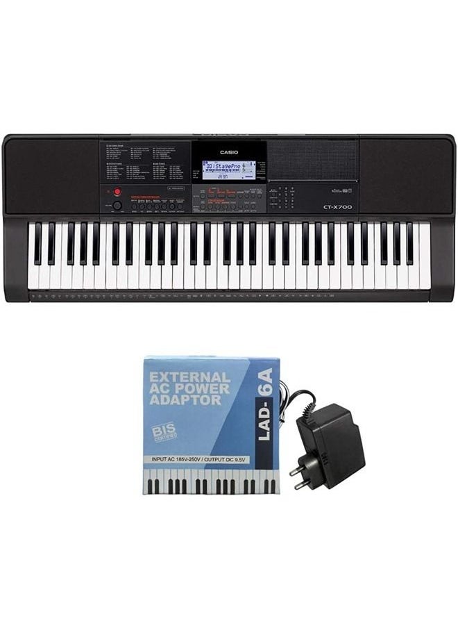 CASIO - Casio CTX700 61-Key Touch Sensitive Portable Keyboard - Image 1