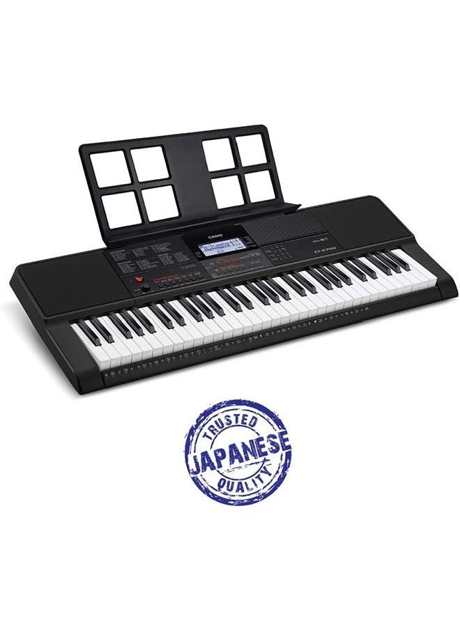 CASIO - Casio CTX700 61-Key Touch Sensitive Portable Keyboard - Image 1