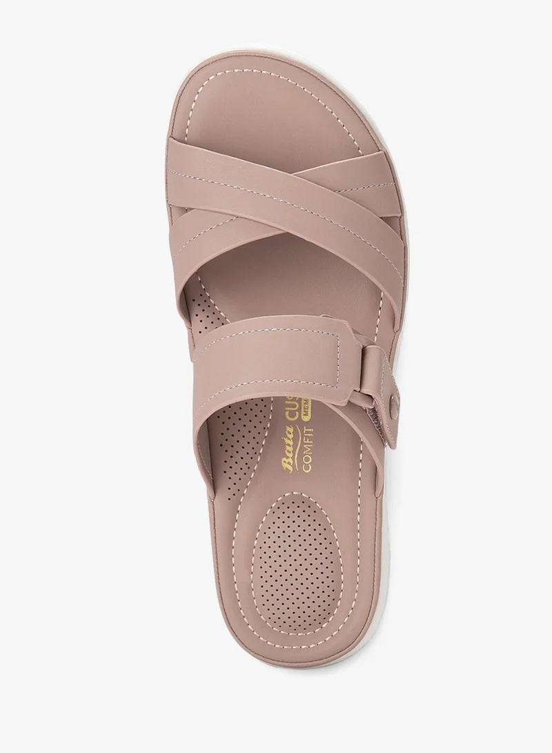 Bata Pink Adjustable Strap Casual Sandals for Women | Best Price UAE