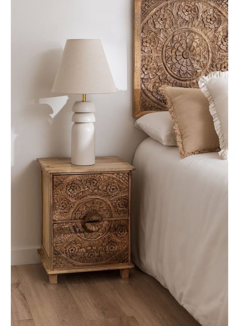 أرتيسانيا - المنزل والمعيشة طاولة سرير مستطيلة من خشب المانجو من ويلونا - Image 1