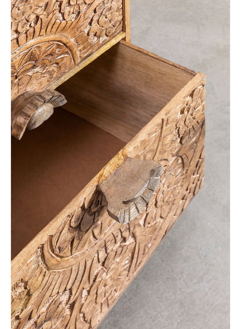 أرتيسانيا - المنزل والمعيشة طاولة سرير مستطيلة من خشب المانجو من ويلونا - Image 4