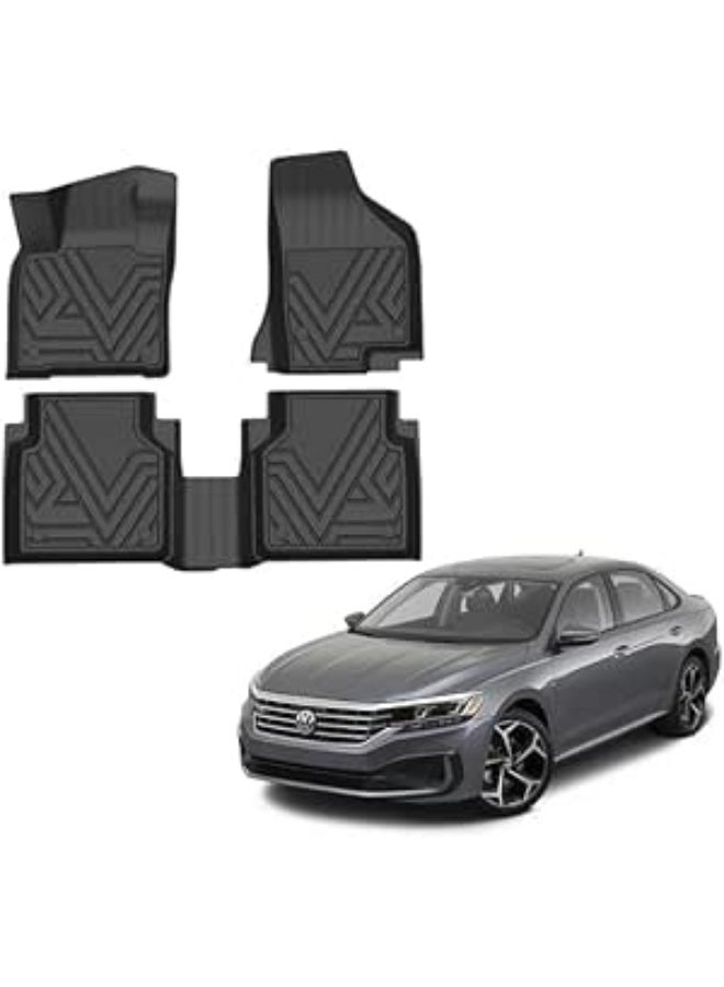 سجادات أرضية عالية الجودة من مادة TPE متوافقة مع فولكس فاجن باسات B8 و B8.5 - Image 1