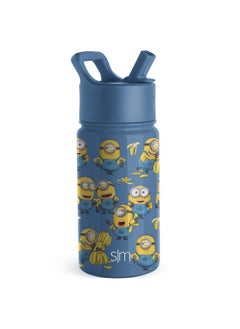 Simple Modern Simple Modern Minions Kids Water Bottle with Straw Lid | Reusable Insulated Stainless Steel Cup for Toddlers, School | Summit Collection | 14oz, Minions Unite  - Image 1