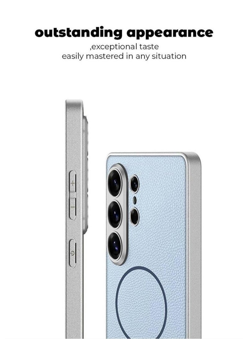 GKK Luxury Leather Case with Colorful Magsafe for Samsung Galaxy S26 Ultra (2026) , Ultra-Thin, Anti-Drop, All-Round Protection Phone Cover Support MagSafe Wireless Charging with Pen Slot Design - Pen NOT Included - Image 3