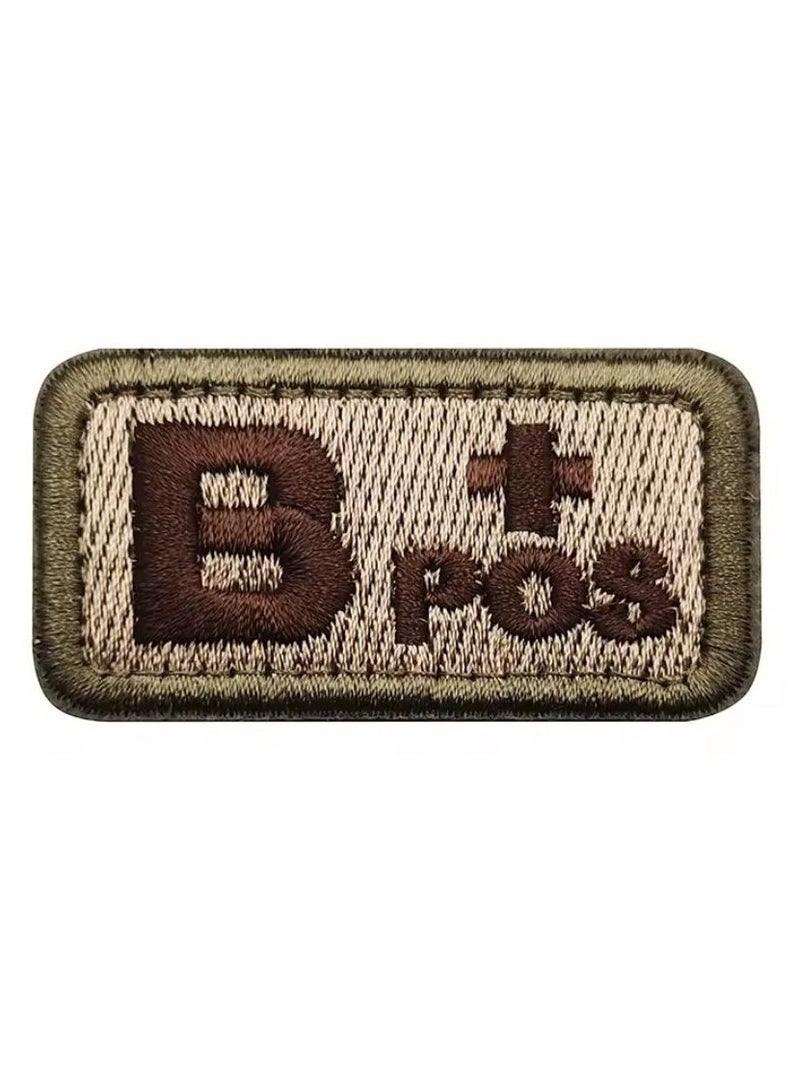 Blood Type B+ Patch Blood Type B+ Embroidery with Chic Shack Tape Suitable for athletes, military personnel, and those who do heavy and dangerous work, Compatible with tactical bags, jackets, clothing, backpacks, army patch…  - Image 1