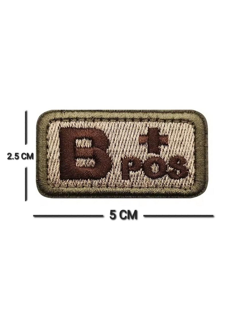 Blood Type B+ Patch Blood Type B+ Embroidery with Chic Shack Tape Suitable for athletes, military personnel, and those who do heavy and dangerous work, Compatible with tactical bags, jackets, clothing, backpacks, army patch…  - Image 2