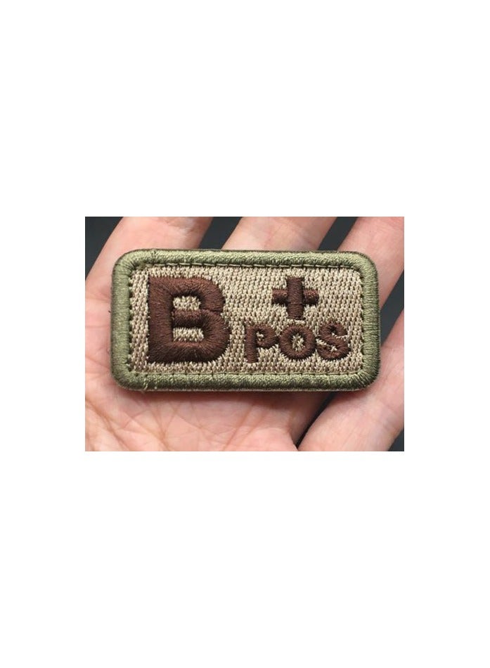 Blood Type B+ Patch Blood Type B+ Embroidery with Chic Shack Tape Suitable for athletes, military personnel, and those who do heavy and dangerous work, Compatible with tactical bags, jackets, clothing, backpacks, army patch…  - Image 4