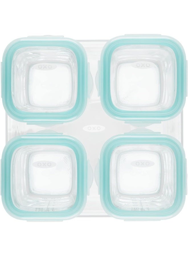 OXO Tot Glass Baby Blocks (4 oz) - Teal - Image 4