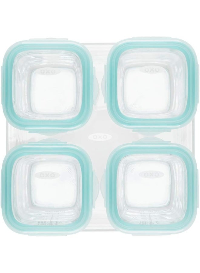 OXO Tot Glass Baby Blocks (4 oz) - Teal - Image 2