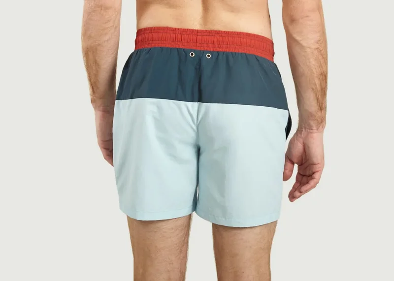 Faguo Faguo Light Blue and Green Swim Trunks