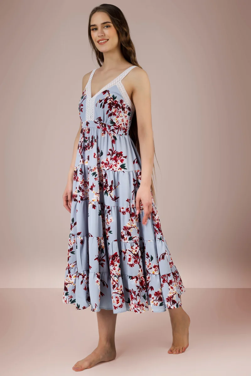 After Dark Naida, Printed Beach Dress