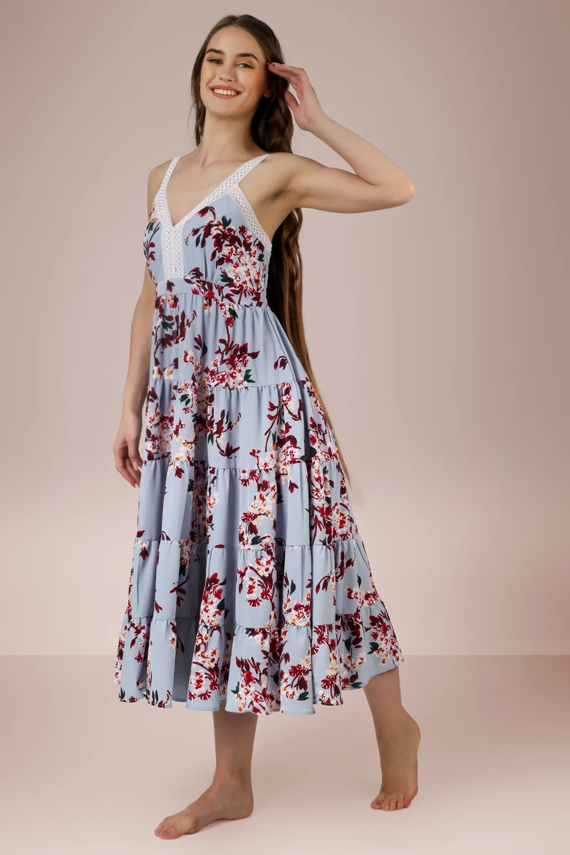 After Dark Naida, Printed Beach Dress