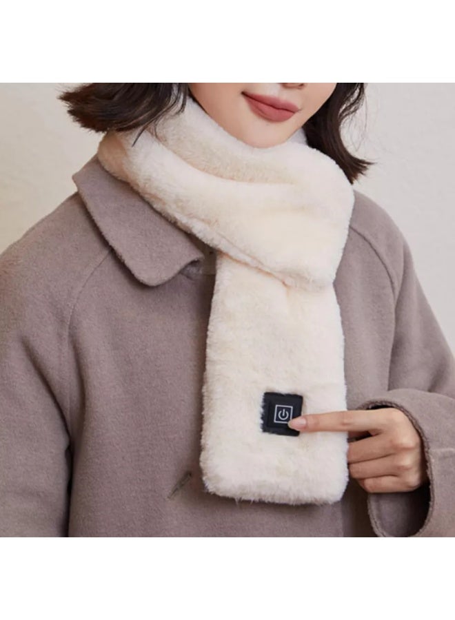 Graphene heating scarf, heating cold-resistant freeze-proof warm electric heating shawl, USB heating scarf, gray +7000 mAh power bank - Image 2