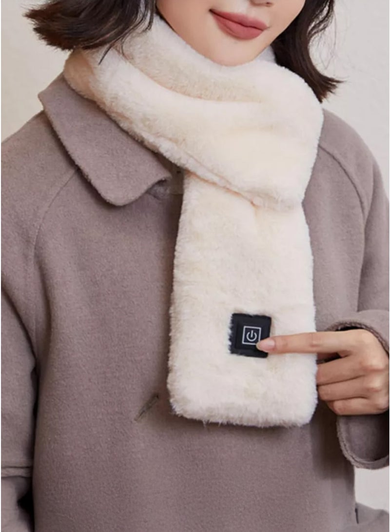 Graphene heating scarf, heating cold-resistant freeze-proof warm electric heating shawl, USB heating scarf, gray +7000 mAh power bank - Image 4