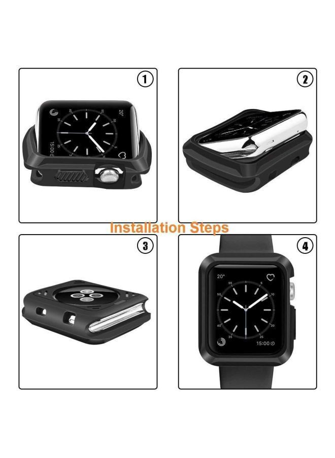NIBEMINENT Protective Case Cover For Apple Watch 44 mm Black - Image 5